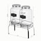 Basicwise 2-Pcs Glass Drink Dispenser Set with Metal Stand, Stainless Steel Spigots and Chalkboard Signs - QI004713.CHK - alternate 9