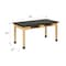 Diversified Spaces Wooden Leg Tables with Compartments, Oak, Wood Frame, 60 in W, Black C722LBBK30E - alternate 10