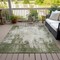 Homeroots 9' X 12' Olive Green And Ivory Abstract Washable Indoor Outdoor Area Rug 612338 - alternate 9
