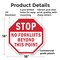 Signmission Stop No Forklifts Beyond This Point, 18 Inch X 18 Inch, Plastic Sign OC-P-18-59 - alternate 7