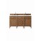 James Martin Vanities Brittany 60'' D Vanity, Saddle Brown w/ Ethereal Noctis Silestone Top w/FreePower Wireless Charger 650-V60D-SBR-FENC - alternate 1