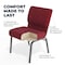 Flash Furniture Hercules Church Chair, 21-1/4 in W 25" L 33" H, Fabric Seat FD-CH0221-4-SV-RED-GG - alternate 10