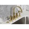 Kingston Brass Bridge Kitchen Faucet with Brass Sprayer, Brushed Brass KS8267DLBS - alternate 6