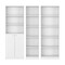 Homeroots Set of Three White Wood Five Tier Modular Bookcase with Two Doors, 3PK 546615 - alternate 1