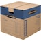 Smoothmove 18 in x 18 in x 16 in Moving Box, Kraft, Blue Printing, Kraft Corrugated Board, Double Wall, 32 ECT 0062801 - alternate 1