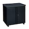 Regency Mesa Steel Mobile Locking Utility/Fax/Copy Table 30in x 23.25in - Grey Top, Black Base 66746SCGYBK - alternate 1