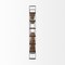 Homeroots Brown Iron and Solid Wood Six Tier Bookcase 392226 - alternate 10