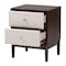 Baxton Studio Nikolai Mid-Century Beige Fabric and Wenge Brown Wood 2-Drawer Nightstand 255-14055-ZORO - alternate 10