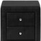 Homeroots 21" Black Wood Two Drawer Nightstand 489774 - alternate 9