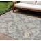 Homeroots 8' X 10' Gray And Brown Geometric Washable Indoor Outdoor Area Rug 609145 - alternate 1