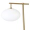 Homeroots 68" Brass Reading Floor Lamp With White Frosted Glass Globe Shade 523520 - alternate 9