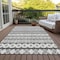 Homeroots 5' X 8' Gray Charcoal And Silver Quatrefoil Washable Indoor Outdoor Area Rug 583223 - alternate 9