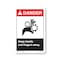 Signmission OSHA Sign, Keep Hands And Fingers Away, Size: 14in X 10in Aluminum Sign, 10" W, 14" L, Landscape OS-CL-A-1014-L-19971 - alternate 1