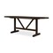 Homeroots 84" Dark Brown Solid Wood Trestle Base Oval Dining Table 604019 - alternate 1
