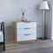 Homeroots 28" White and Natural Three Drawer Dresser 544003 - alternate 9