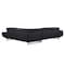Homeroots Black Leather L Shaped Two Piece Corner Sectional 366198 - alternate 5
