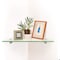 Fab Glass And Mirror 6in. L x 0.37in. H x 6in. W Wall Mount Clear Tempered Glass Floating Corner Shelf in Chrom SH-CRTR60 - alternate 7
