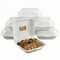 Eco Harmony Products Clamshell Hinged Food Storage Container, MFPP, Center Slide, 8.25" x 7.5", 150PK 804598 - alternate 1