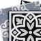 Homeroots 7" X 7" Black White and Gray Mosaic Peel and Stick Tiles 399873 - alternate 4
