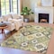 Homeroots 3' X 5' Fern Green Gold And Charcoal Southwestern Washable Indoor Outdoor Area Rug 632263 - alternate 8
