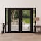 Vdomdoors Front Exterior Prehung Metal-Plastic Double Doors Clear Glass / MANUX 8666 Matte Black / Office Com MANUX8666DEXD-BLK-W16+72+16xH80-LH-I - alternate 4