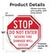 Signmission Stop Do Not Enter Severe Tire Damag, 10 inch X 10 inch, Vinyl Decal, 2PK OC-D-2PACK-10-238 - alternate 4