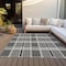 Homeroots 5' X 8' Black Gray And Brown Plaid Washable Indoor Outdoor Area Rug 597542 - alternate 9