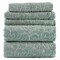 Lavish Home 6PC Jacquard Towel Set 100% Cotton Bathroom Accessories Soft & Absorbent Bathroom Set 67-040-FRST - alternate 1