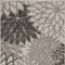 Homeroots 3' X 5' Gray Floral Stain Resistant Non Skid Indoor Outdoor Area Rug 521641 - alternate 9