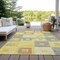 Homeroots 9' X 12' Yellow Blue And Terra Cotta Geometric Washable Indoor Outdoor Area Rug 605059 - alternate 9