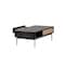 Homeroots 47" Black and Brown Solid Wood And Steel Coffee Table With Drawer And Shelf 370457 - alternate 7