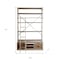 Homeroots Brown Nickel and Solid Wood Six Tier Bookcase with Four Drawers 392223 - alternate 5