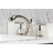 Kingston Brass Widespread Bathroom Faucet with Knurled Handle and Brass Pop-Up, Polished Nickel KS4986KNL - alternate 6