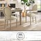 Homeroots Tufted Beige and Brown Upholstered Linen Dining Arm Chair 535370 - alternate 9