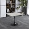 Leisuremod Square 36.41 in W, 29.35 in L, Resin/Stainless Steel, White VT20BL-S36WMR - alternate 9