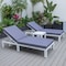 Leisuremod Chelsea Modern Outdoor White Chaise Lounge Chair With Side Table & Blue Cushions CLTW-77BU2 - alternate 10