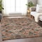 Homeroots 8' X 10' Brown Gray And Tan Geometric Washable Indoor Outdoor Area Rug 603236 - alternate 8