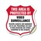 Signmission Video Surveillance Shield Sign This Area, 18 Inch X 18 Inch, Vinyl Decal SHI-D-18-473 - alternate 1