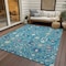 Homeroots 10' X 14' Teal Blue Purple And Ivory Oriental Washable Indoor Outdoor Area Rug 598081 - alternate 9