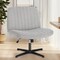 Yssoa Simple Deluxe Criss Cross Chair Wide Seat Armless Cross Legged Chair Home Office Desk Chair with Lu 3A88FNCHAIROFFICEGRY01 - alternate 8