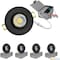Nuwatt 3 Inch Black LED Gimbal Recessed Downlight 2700K-5000K Selectable Canless Light, Dimmable, PK4 NW-GMB-3-5CT-BLK-R-4P - alternate 1