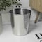 Happimess Axel Modern Minimalist Hammered Steel 2-Gallon Wastebasket, Polished Steel HPM1110E - alternate 1