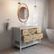 James Martin Vanities Olena 48" Single Vanity, Light Mappa Burl and Polished White, w/ 3 CM Tajnar Eclos Top D804-V48-LMB-3TJR - alternate 10