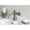 Kingston Brass One-Handle Single-Hole Bathroom Faucet with Knurled Handle and Push Pop-Up Drain, Antique Brass KS3543RKZ - alternate 3
