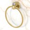 Gatco Clarion Towel Ring, Crystal-Clear Acrylic/Brushed Brass 5732 - alternate 5