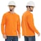 Protectx Long Sleeve T-Shirt, Polyester, Orange, M, 2 PK HV-L50CT190-OR-02-M - alternate 7