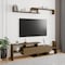 Leisuremod Surrey TV Stand with MDF Shelves and Bookcase, Oak Wood STS60OW - alternate 6