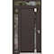 Vdomdoors Aluminum Door Cynex 6777 Brown Entry Steel Metal Modern Painted W32+14xH80+14 Left Inswing CYNEX6777EXD-BRW-W32+14xH80+14-LH-I - alternate 1