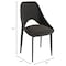 Leisuremod Amalfi Collection Fabric Modern Dining Chair in Charcoal, 2PK AC48CH2 - alternate 10