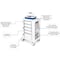 Omnimed Phlebotomy Cart, Aluminum & Plastic, 42 in H, 23.5 in W 351003 - alternate 10